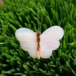 Vintage - Darling Treasure Mother of Pearl (MOP) Shell Butterfly Pin - Perfect